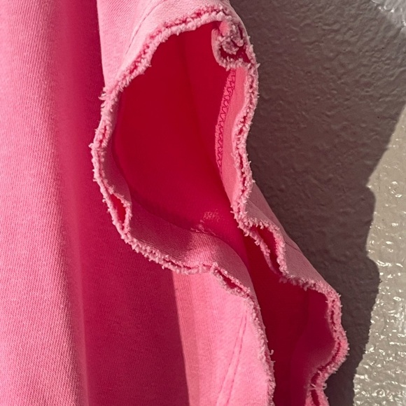 AnnieWear Mineral Washed Johnny Collar Short Sleeve Dress - Size L - Picture 3 of 6